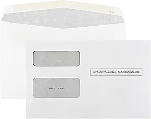 1099 misc tax envelopes double window security envelope for 1099 income misc and 1099 r and div int 1095 c