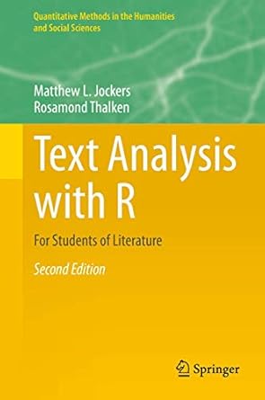 text analysis with r 1st edition jockers 3030396428, 978-3030396428