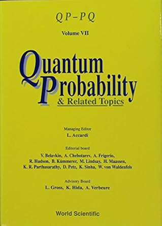 quantum probability and related topics qp pq 1st edition luigi accardi 9810210116, 978-9810210113
