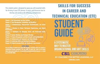 student guide skills for success in career and technical education a systematic way to master organizational