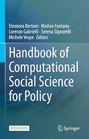 handbook of computational social science for policy 1st edition eleonora bertoni ,matteo fontana ,lorenzo