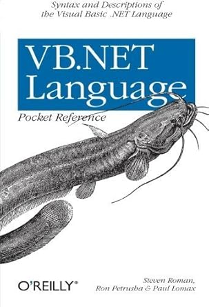 vb net language pocket reference by phd steven roman 1st edition steven roman b01fgkxr9e