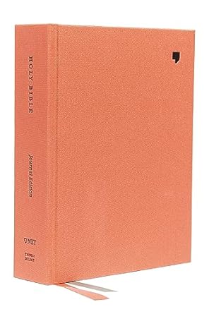 net bible   cloth over board coral comfort print holy bible journal edition thomas nelson 0785224807,