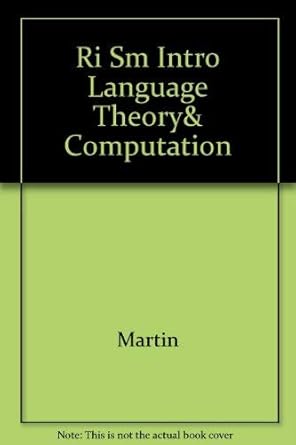 solutions manual sm intro language theoryand computation 1st edition  0072905379, 978-0072905373