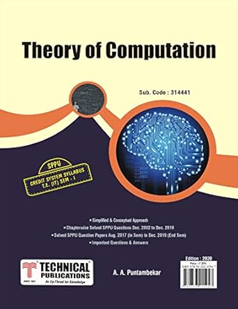 theory of computation for sppu 15 course 2020th edition a a puntambekar b0897yk29k, 978-9333215947