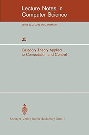 category theory applied to computation and control proceedings of the first international symposium san