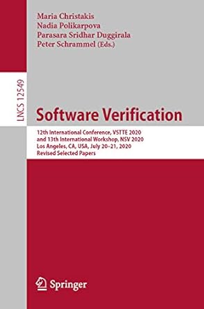 software verification 12th international conference vstte 2020 and 13th international workshop nsv 2020 los