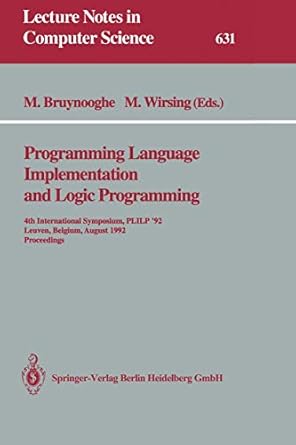 programming language implementation and logic programming 4th international symposium plilp 92 leuven belgium