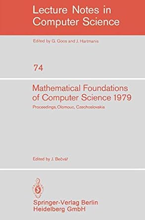 mathematical foundations of computer science 1979 8th symposium olomouc czechoslovakia september 3 7 1979