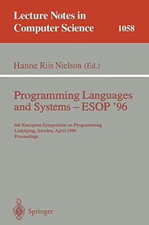 programming languages and systems esop 96 6th european symposium on programming linkoping sweden april 22 24