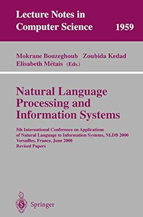 natural language processing and information systems 5th international conference on applications of natural