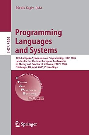 programming languages and systems 14th european symposium on programming esop 2005 held as part of the joint