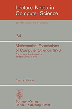 mathematical foundations of computer science 1978 7th symposium zakopane poland september 4 8 1978