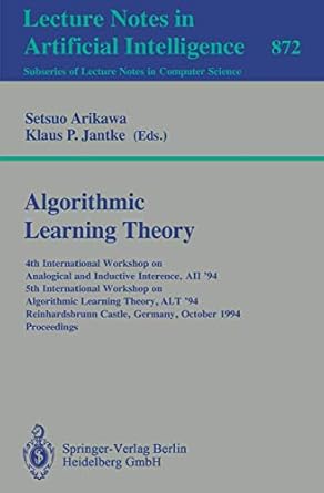 algorithmic learning theory 4th international workshop on analogical and inductive inference aii 94 5th