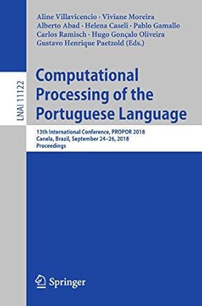 computational processing of the portuguese language 13th international conference propor 2018 canela brazil