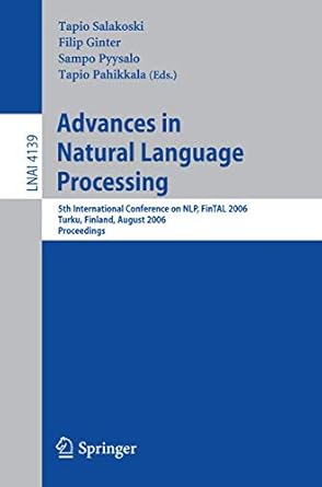 advances in natural language processing 5th international conference fintal 2006 turku finland august 23 25