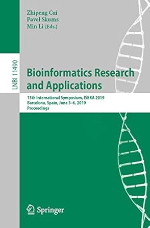 bioinformatics research and applications 15th international symposium isbra 2019 barcelona spain june 3 6