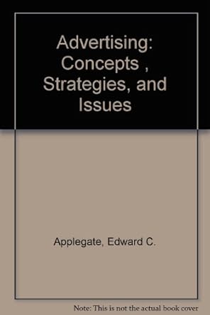 advertising concepts 1st edition applegate et al 0840383452, 978-0840383457