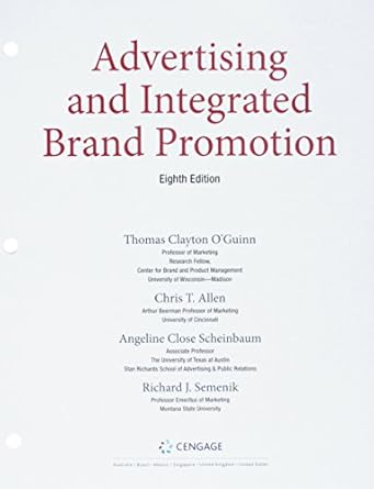 bundle advertising and integrated brand promotion loose leaf version 8th + mindtap marketing 1 term printed