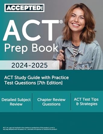 act prep book 2024 2025 act study guide with practice test questions 1st edition g t mcdivitt 163798684x,