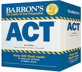 barrons act flash cards 410 flash cards to help you achieve a higher score 2nd edition james d giovannini