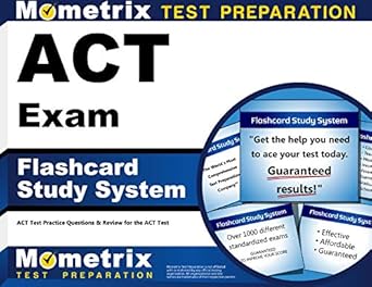 act exam flashcard study system act test practice questions and review for the act test flc crds edition act