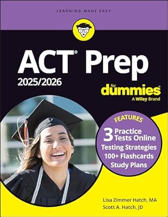 act prep 2025/2026 for dummies book + 3 practice tests + 100+ flashcards online 11th edition lisa zimmer