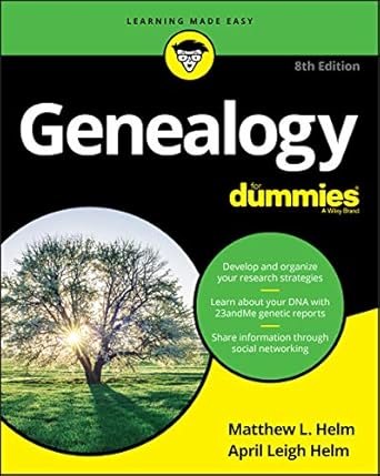 genealogy for dummies 1st edition matthew l helm ,april leigh helm 1119411963, 978-1119411963