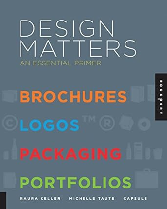 design matters an essential primer brochures logos packaging portfolios 1st edition capsule ,michelle taute
