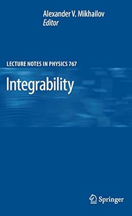 integrability 1st edition alexander mikhailov 3642099904, 978-3642099908