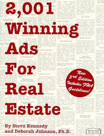 2 001 winning ads for real estate 1st edition steve kennedy ,deborah johnson 1887145044, 978-1887145046