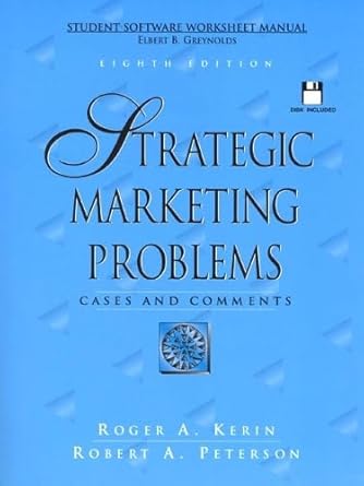 strategic marketing problems cases and comments student software worksheet manual 8th edition elbert b