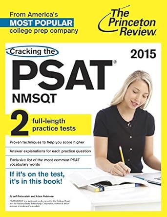 cracking the psat/nmsqt with 2 practice tests csm edition princeton review 0804124981, 978-0804124980