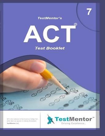 test mentors act test booklet 7 test mentors act test booklet 7 1st edition linda coleman 1522883673,