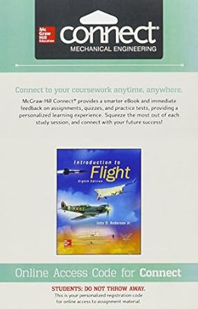 connect access card for introduction to flight 8th edition john d anderson 1259200957, 978-1259200953