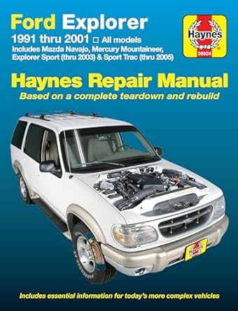 ford explorer and mazda navajo 1991 thru 2001 mercury mountaineer 1997 thru 2001 explorer sport 200 2003 and