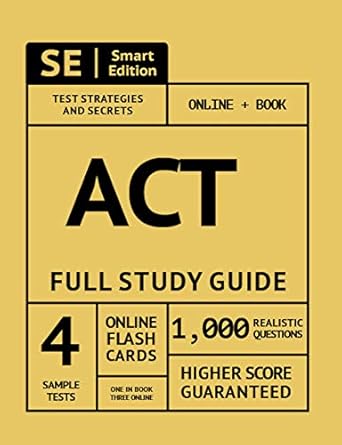 act full study guide test prep study manual with 4 full length practice tests in book + online 1 000
