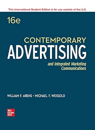 contemporary advertising 1st edition william arens ,michael weigold 1260570835, 978-1260570830