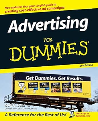 advertising for dummies 1st edition gary dahl 0470045833, 978-0470045831