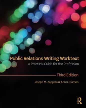 public relations writing worktext 3rd edition joseph m zappala 0415997542, 978-0415997546
