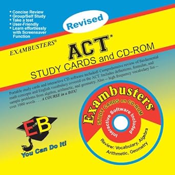 aces exambusters act cd rom and study cards cards/cd-rom edition ace academics 1576334104, 978-1576334102