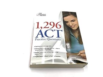 1 296 act practice questions original edition princeton review 0375429026, 978-0375429026
