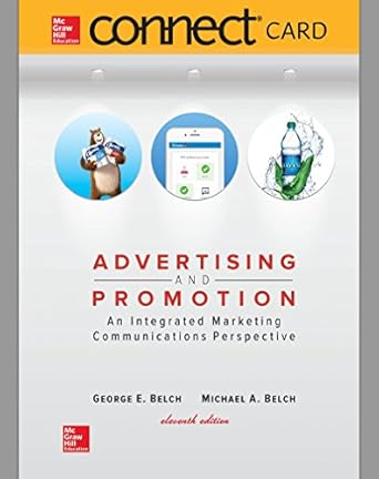 connect access card for advertising and promotion 11th edition george belch ,michael belch 1259900231,
