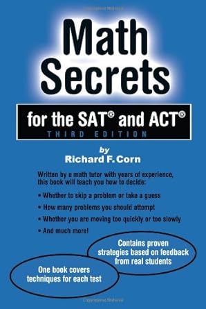 math secrets for the sat and act 1st edition richard f corn 1936214636, 978-1936214631