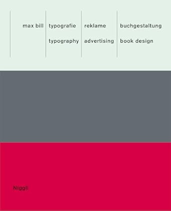 typography advertising book design 1st edition max bill 3721203410, 978-3721203417
