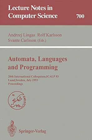 automata languages and programming 20th international colloquium icalp 93 lund sweden july 5 9 1993