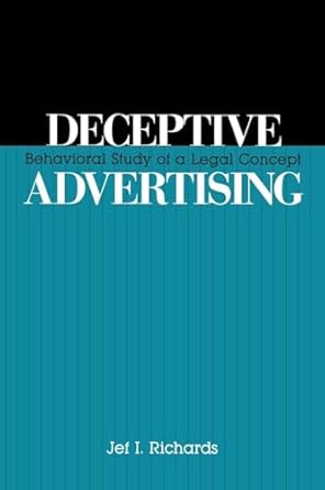 deceptive advertising 1st edition jef i richards 1138990620, 978-1138990623