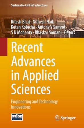 recent advances in applied sciences engineering and technology innovations 1st edition ritesh bhat ,nithesh