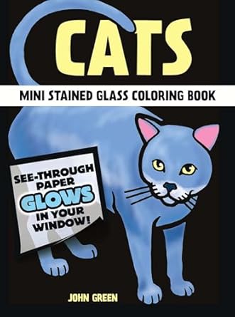 cats mini stained glass coloring book 1st edition john green 0486264971, 978-0486264974