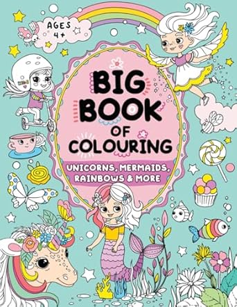 big book of colouring for girls children ages 4+ 1st edition fairywren publishing 1915454255, 978-1915454256